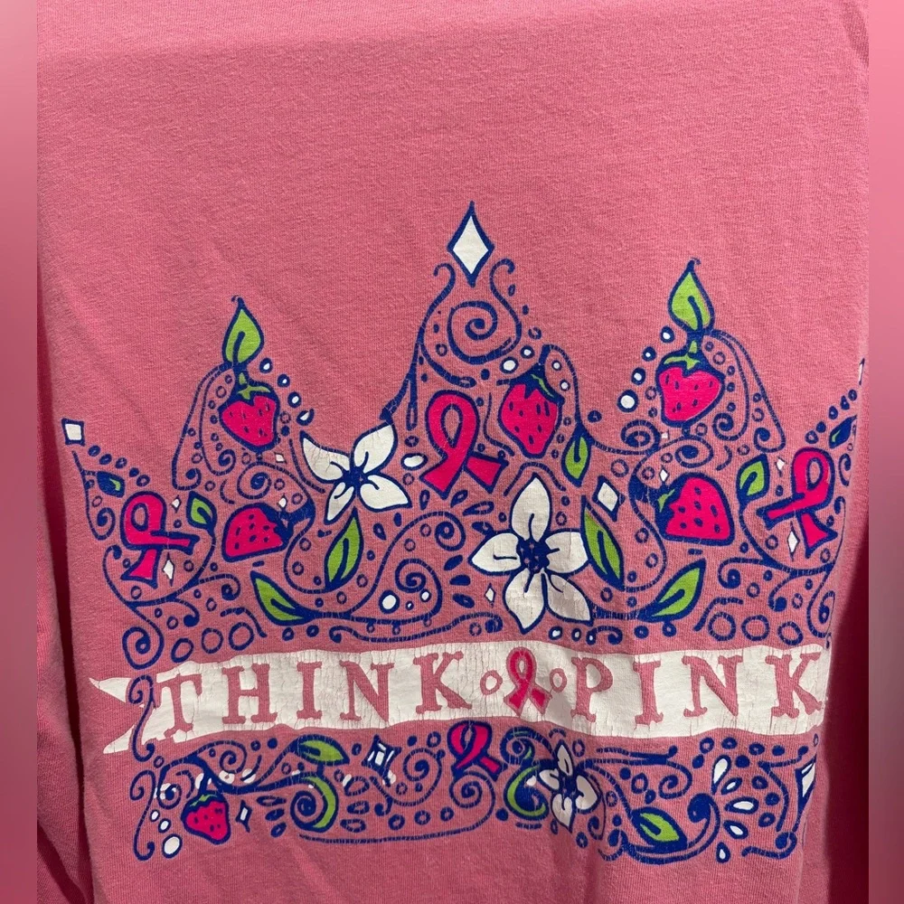 Pink Zeta Tau Alpha Breast Cancer Awareness Long Sleeve Shirt - Picture 3 of 3